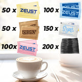 Sugar Packets for Coffee - 650-Pack Individual Sugar and Sweetener Assortment Packets: Zero-Calorie Sweetener, Raw Turbinado Sugar, Premium Cane Sugar, Coffee Stirrers