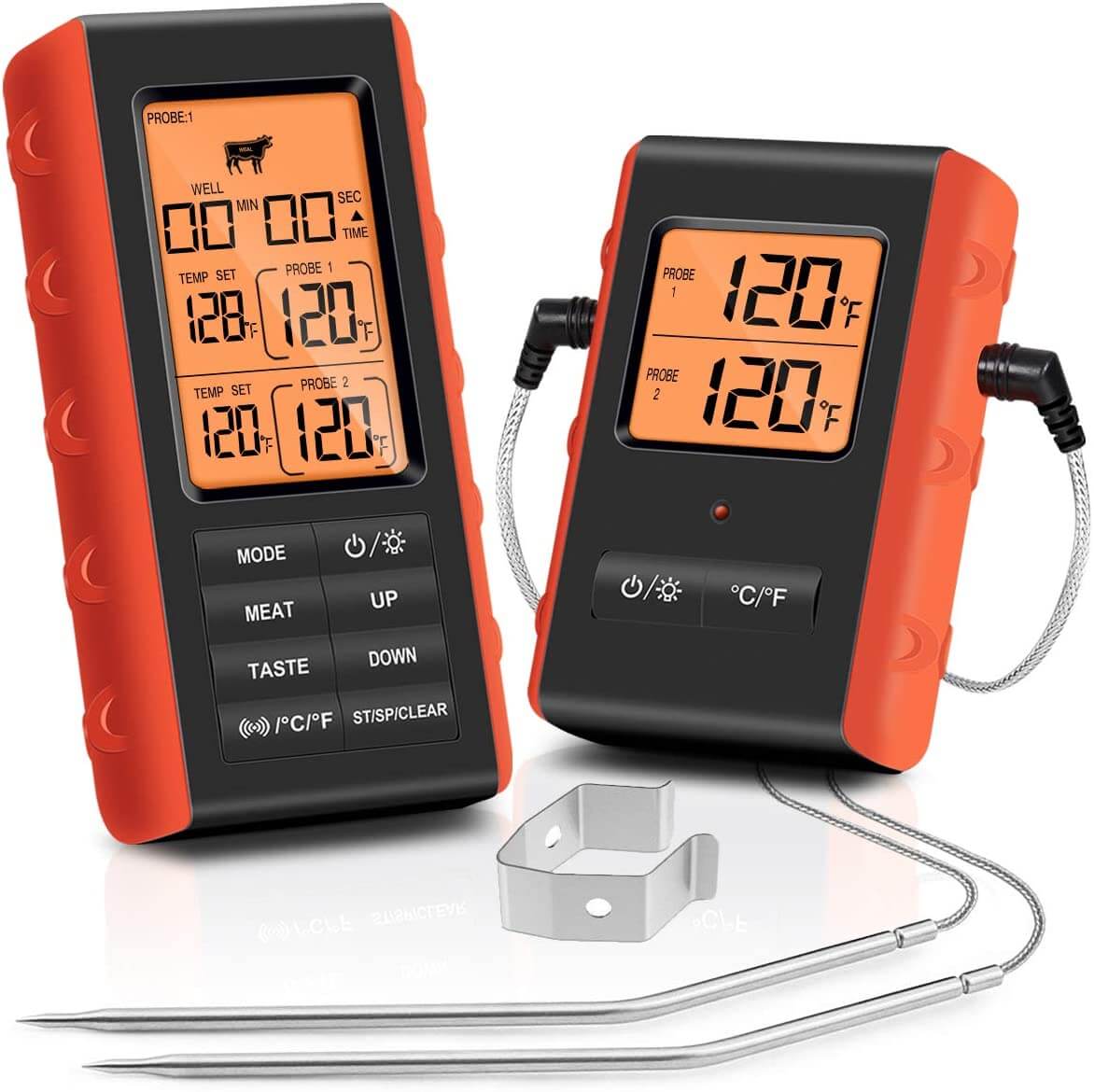 Outset Digital Wireless Dual Probe BBQ Thermometer – The Seasoned Gourmet