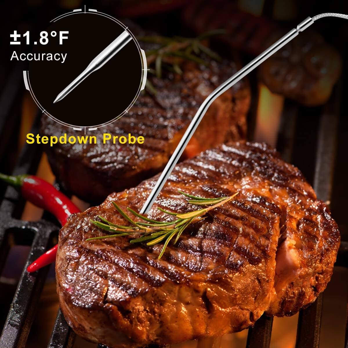 Outset Digital Wireless Dual Probe BBQ Thermometer – The Seasoned